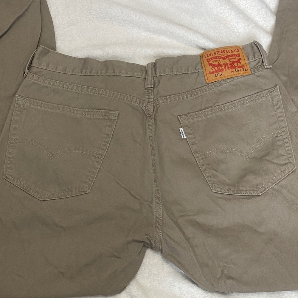 Levi's 505 Taupe Denim Pants 36/32 NWOT